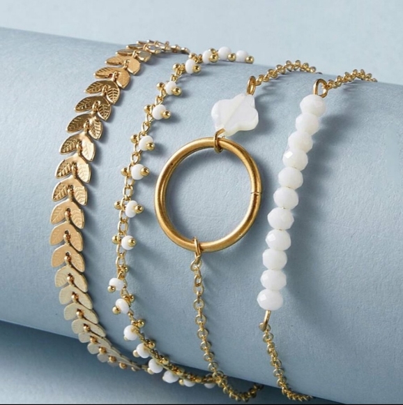 2/$18 GOLD TONE 4 PIECE BRACELET SET - Picture 2 of 4